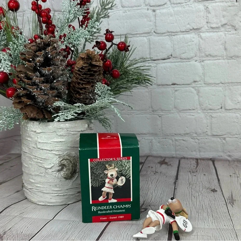 Vintage hallmark Keepsake Ornament 1989 vixen reindeer champs series